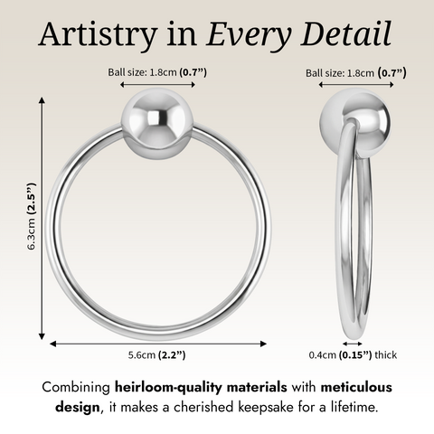 Krysaliis 2-Ring Baby Teether in High Micron Sterling Silver Layer