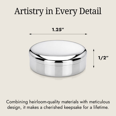 Krysaliis Sterling Silver Round Keepsake Box