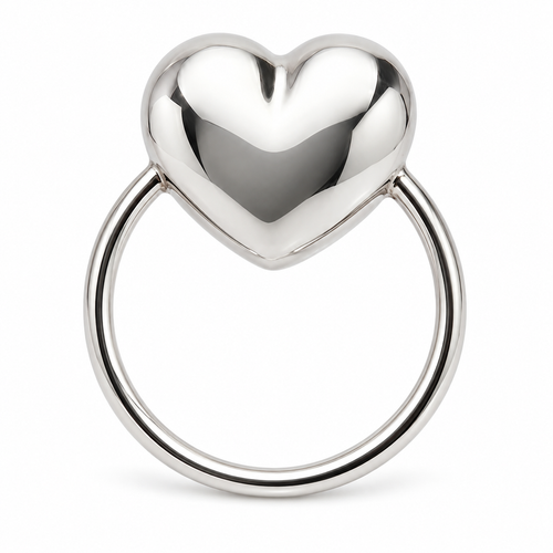 Krysaliis Sterling Silver Baby Teether Rattle - Heart