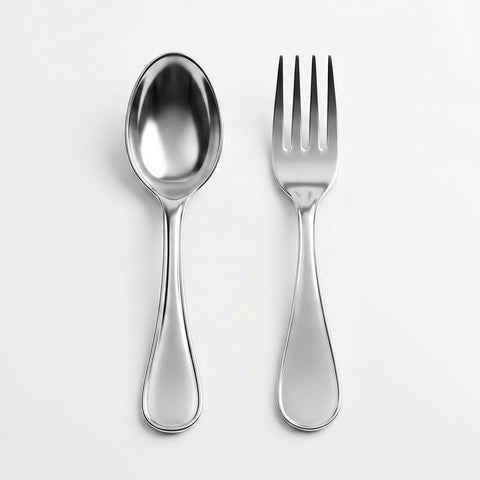 Krysaliis Sterling Silver Baby Spoon Fork Set | Personalized