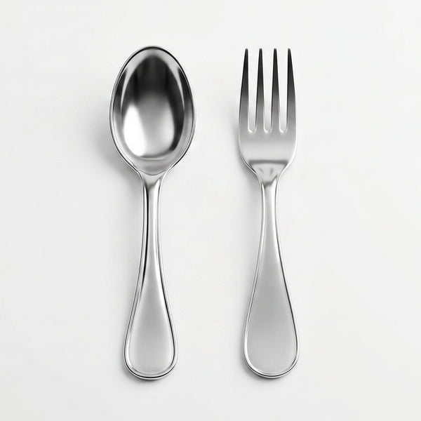 Krysaliis Sterling Silver Baby Spoon Fork Set | Personalized
