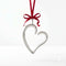Sterling Silver Heart Ornament for Christmas by Krysaliis