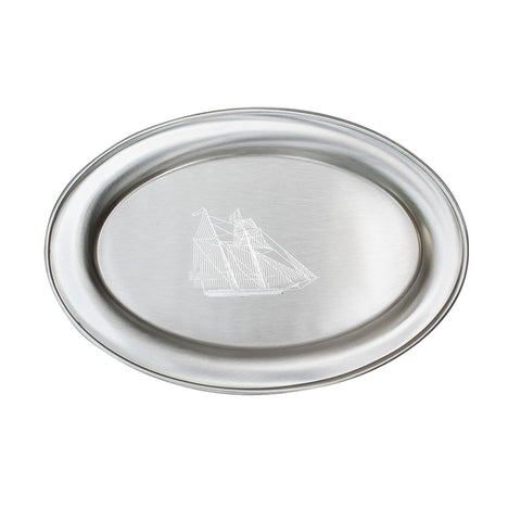 Salisbury Pewter Oval Tray 9″ – Satin Finish