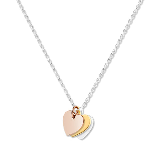 Mysha Personalized Eternal Initial Mixed Metal Heart Pendant