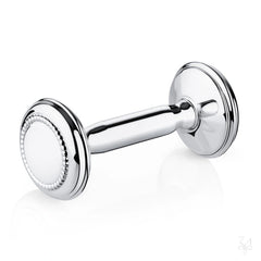 Krysaliis Sterling Silver Dumbbell Rattle -  Beaded
