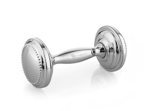 Krysaliis Silver Plated Baby Rattle - Beaded