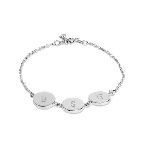 Mysha Personalized Eternal Triple Initial Circle Bracelet