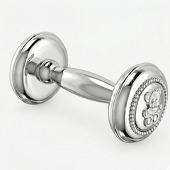 Krysaliis Bear Baby Rattle in High Micron Sterling Silver Layer