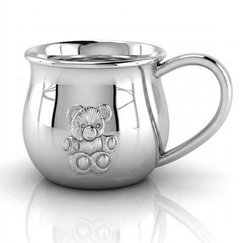 Krysaliis Teddy Embossed Bulge Cup in High Micron Sterling Silver Layer