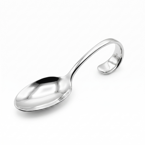 Sterling Silver Baby Curve Spoon by Krysaliis
