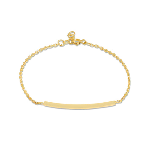 Mysha Personalized Curved Bar Pendant & Bracelet Set