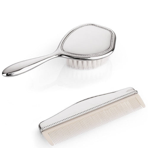 Krysaliis Silver-plate Baby Brush and Comb Set