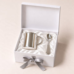 Krysaliis Classic Cup & Spoon Set in High Micron Sterling Silver Layer