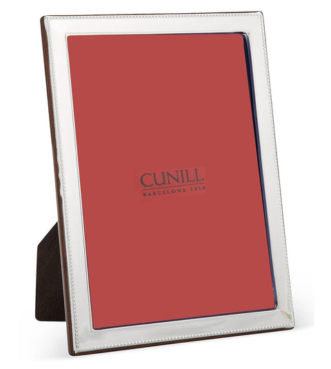 Cunill Beveled Bead 5x7 Non-Tarnish Sterling Silver Picture Frame