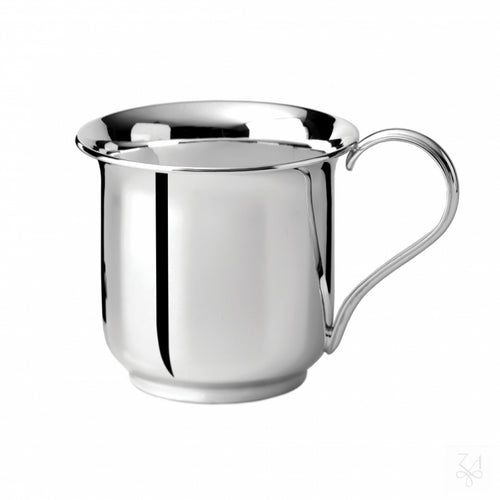 Krysaliis Sterling Silver Classic Mug Shape Baby Cup with Smooth Handle