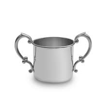 Empire Double Handle Pewter Baby Cup