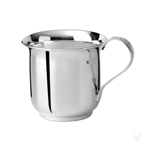 Krysaliis Sterling Silver Baby Cup Beaded Design for Newborn