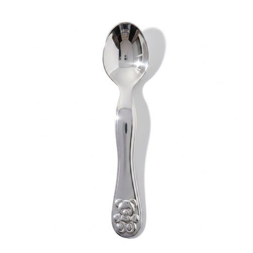 Krysaliis Bear Baby Spoon in High Micron Silver Layer
