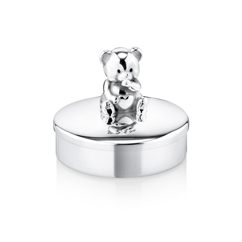 Teddy Sterling Silver Keepsake Box by Krysaliis