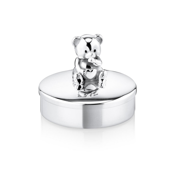 Teddy Sterling Silver Keepsake Box by Krysaliis