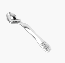 Krysaliis Bear Baby Spoon in High Micron Silver Layer