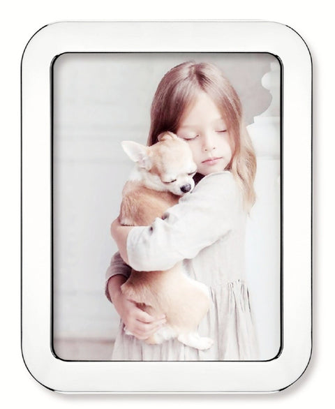 Cunill 'Manchester' 5x7 Non-Tarnish Sterling Silver Picture Frame
