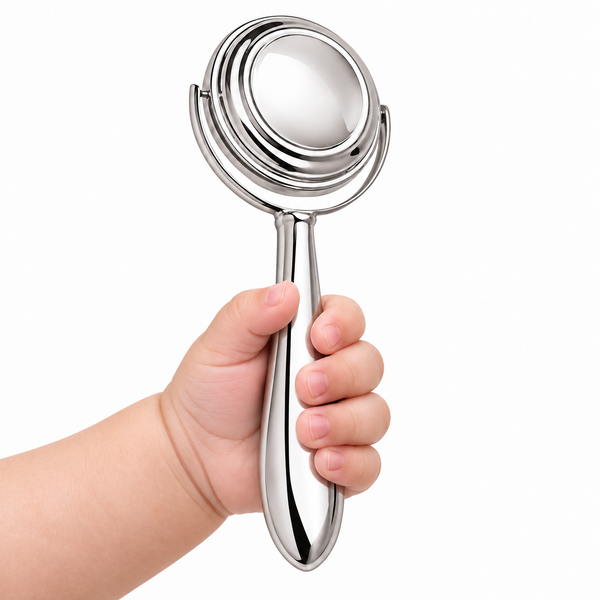 Krysaliis Sterling Silver Spin It Baby Rattle