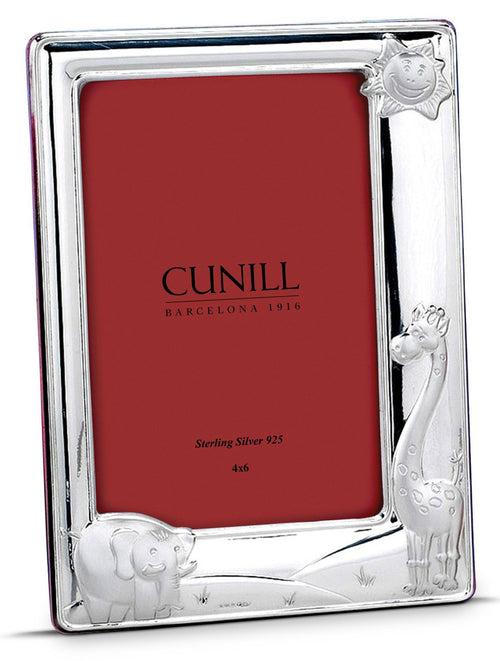 Cunill Baby Zoo Pink 4x6 Sterling Silver Frame