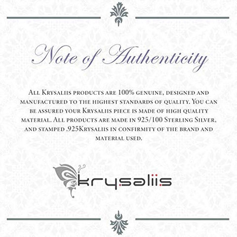 Krysaliis Silver Authenticity Certificate