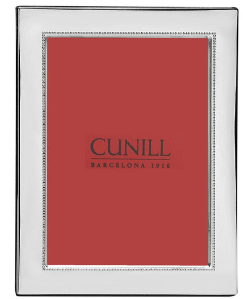 Cunill Tiffany Bead 5x7 Non-Tarnish Sterling Silver Picture Frame - Front View
