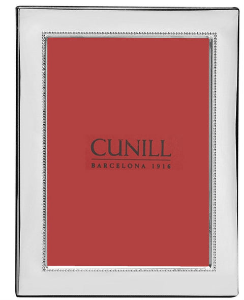 Cunill Tiffany Bead 8x10 Non-Tarnish Sterling Silver Picture Frame