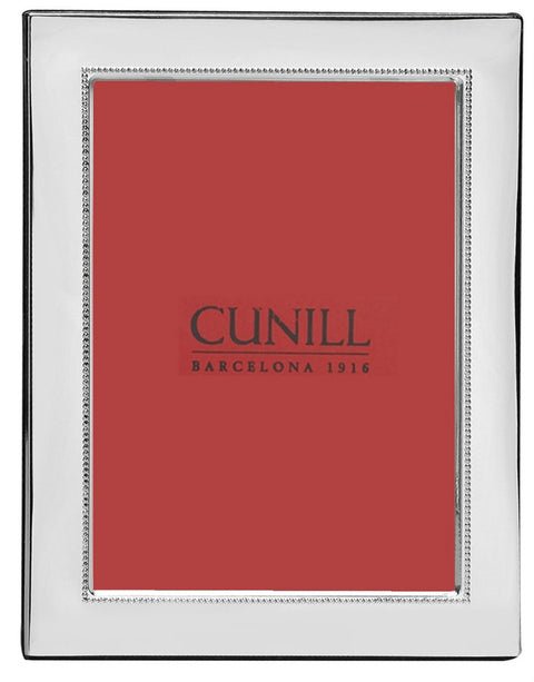 Cunill Tiffany Bead 8x10 Non-Tarnish Sterling Silver Picture Frame