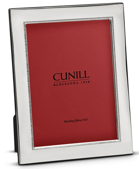 Cunill Tiffany Bead 8x10 Non-Tarnish Sterling Silver Picture Frame