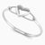 Sterling Silver Baby Cord Heart Bracelet Bangle by Krysaliis