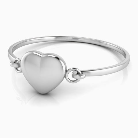 Sterling Silver Baby Heart Bracelet Bangle by Krysaliis