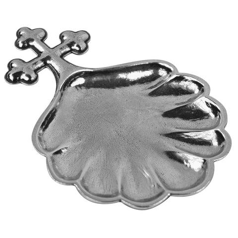Salisbury Pewter Engravable Baptismal Shell w/Cross