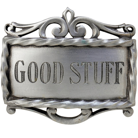 Salisbury Pewter Decanter Label - Good Stuff