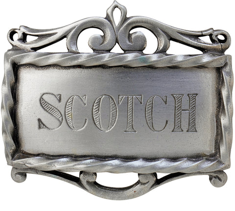 Salisbury Pewter Decanter Label - Scotch