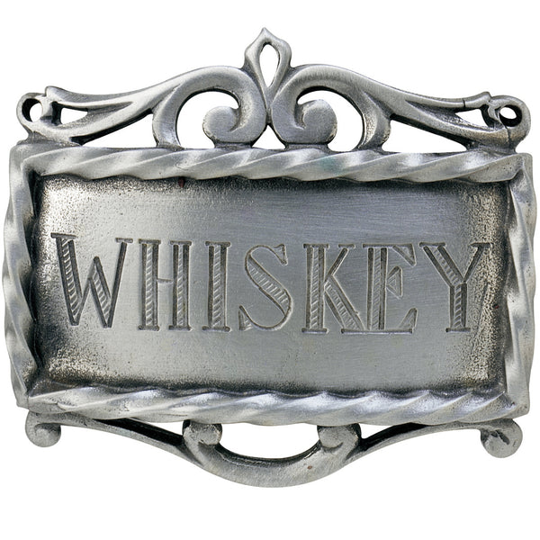 Salisbury Pewter Decanter Label - Whiskey