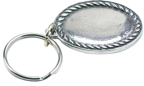 Salisbury Pewter Rope Edge Key Ring