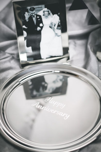 Salisbury Pewter Guest Book Tray with Happy Anniversary - Wedding Gift Ideas