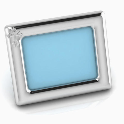 Cross Rectangle Sterling Silver Picture Frame by Krysaliis