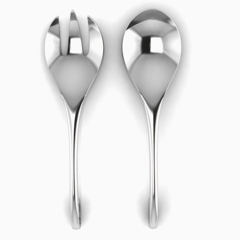 Krysaliis Curve Sterling Silver Baby Spoon and Fork Set View 4