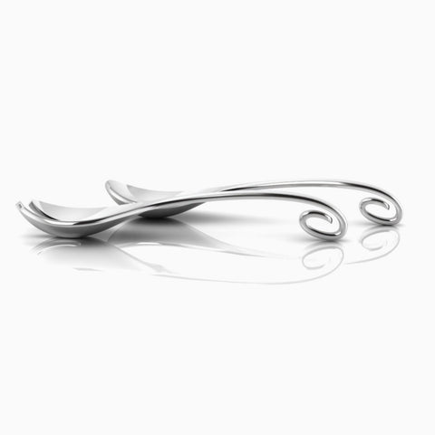 Krysaliis Curve Sterling Silver Baby Spoon and Fork Set View 5