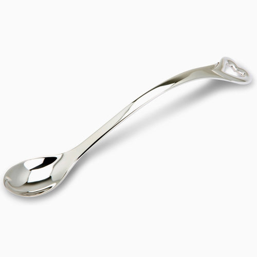 Krysaliis Heart Sterling Silver Baby Feeding Spoon View 2