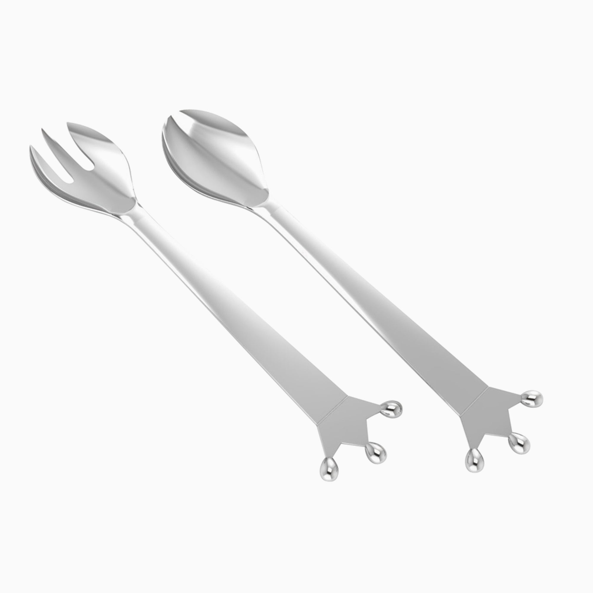 Majestic Sterling Silver Baby Spoon Fork Set by Krysaliis All Silver Gifts
