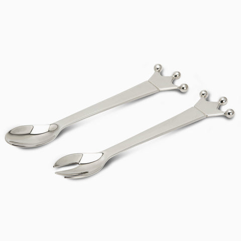 Krysaliis Majestic Sterling Silver Baby Spoon Fork Set View 2