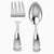Krysaliis Bent Curved Sterling Silver Baby Spoon & Fork Set View 2