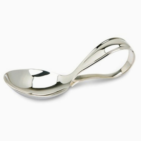 Krysaliis Bent Curved Sterling Silver Baby Spoon View 1