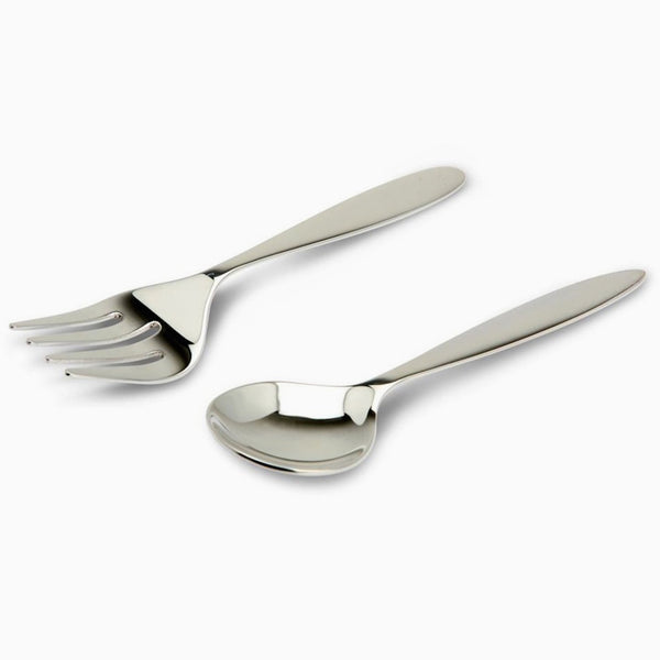 Krysaliis Classic Sterling Silver Baby Spoon & Fork set View 3